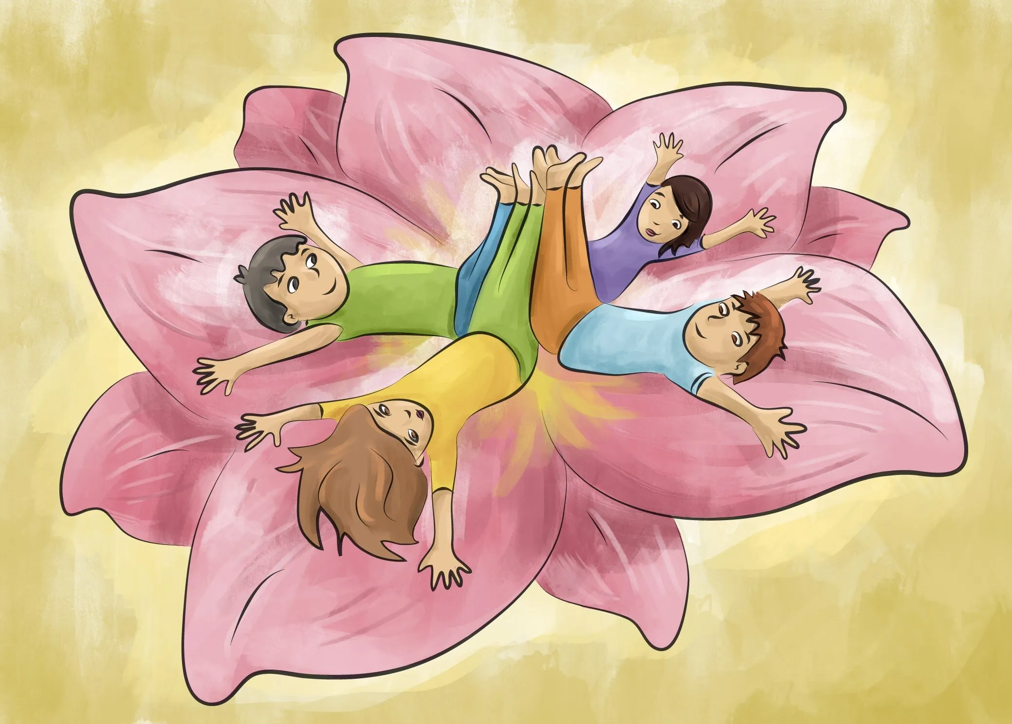 trabajo colaborativo yoga infantil