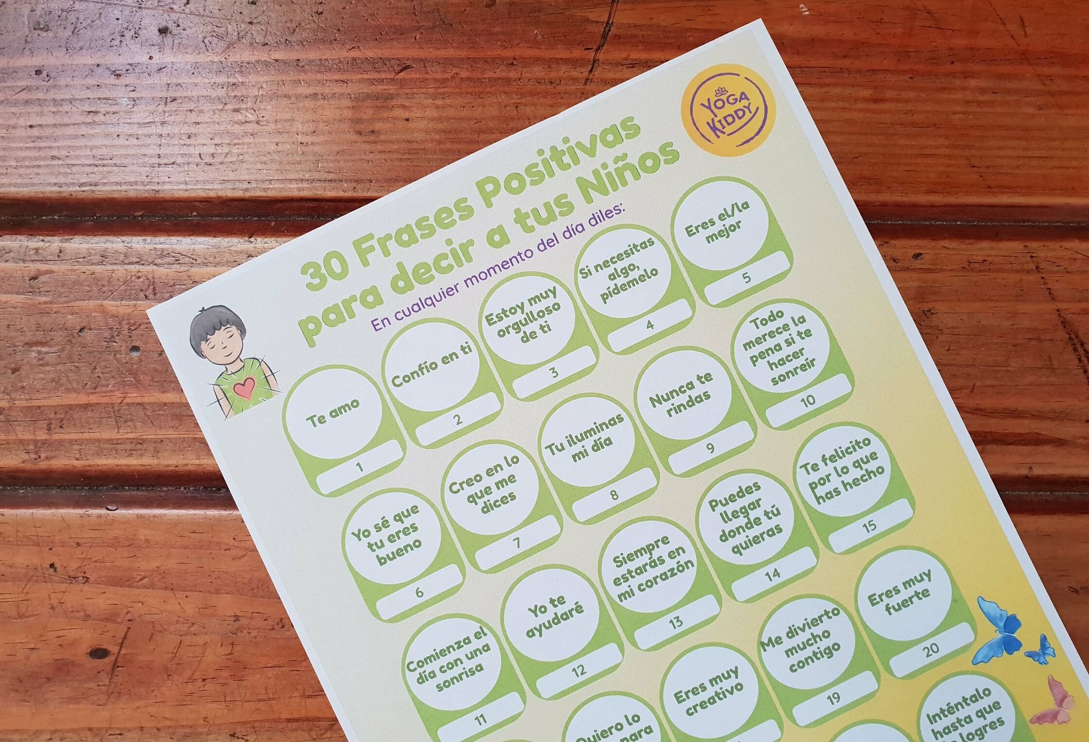 Frases positivas para tus niños