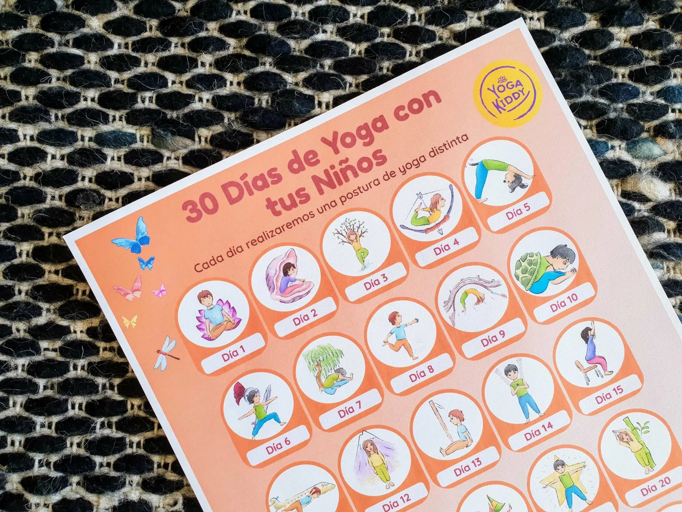 Calendario 30 días de Yoga con tus Niños